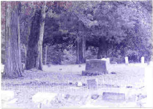 an old picture of the cemetery area