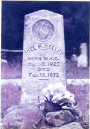 tombstone for Joel Kelley